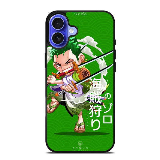 ONE PIECE ZORO CHIBI iPhone 16 Case Cover