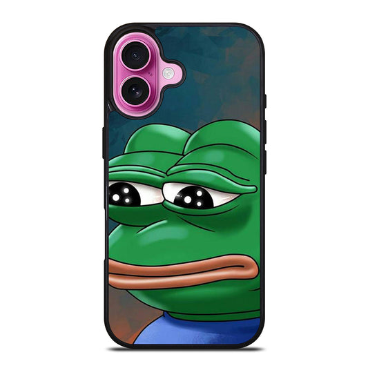 PEPE THE SMUG FROG ART iPhone 16 Plus Case Cover