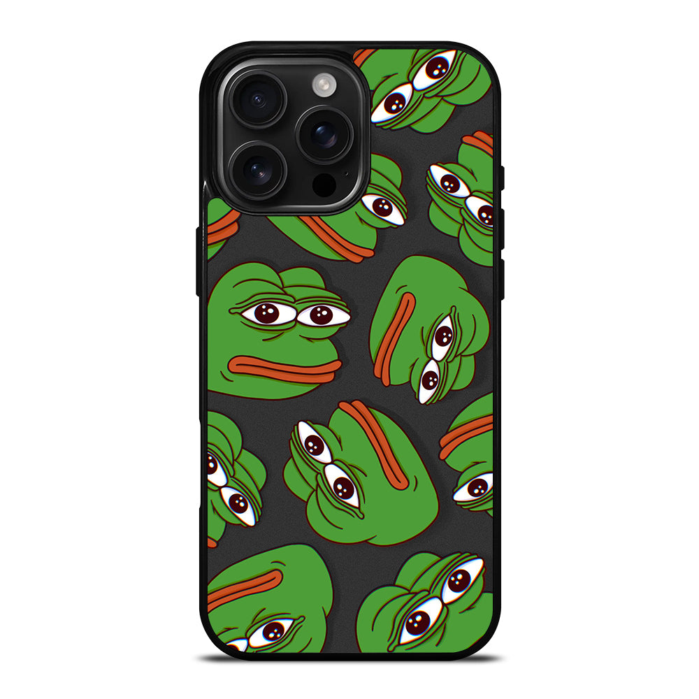 PEPE THE SMUG FROG PATTERN 2 iPhone 16 Pro Max Case Cover
