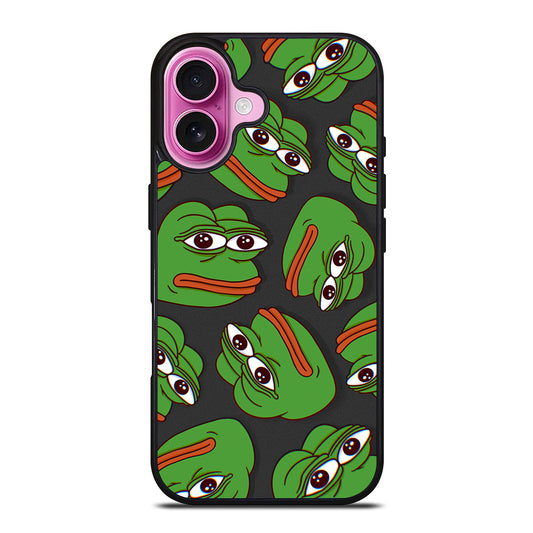 PEPE THE SMUG FROG PATTERN 2 iPhone 16 Plus Case Cover