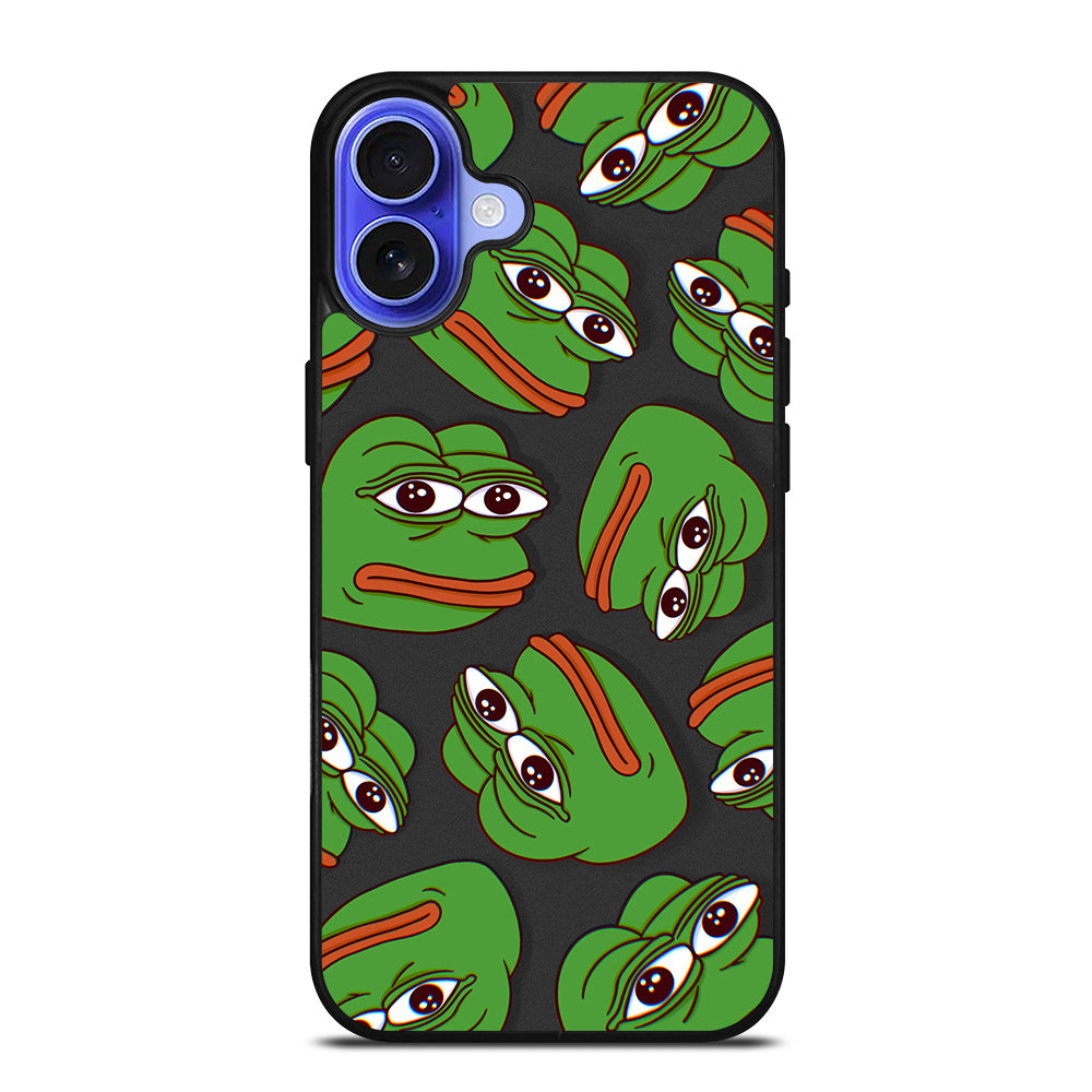 PEPE THE SMUG FROG PATTERN 2 iPhone 16 Case Cover