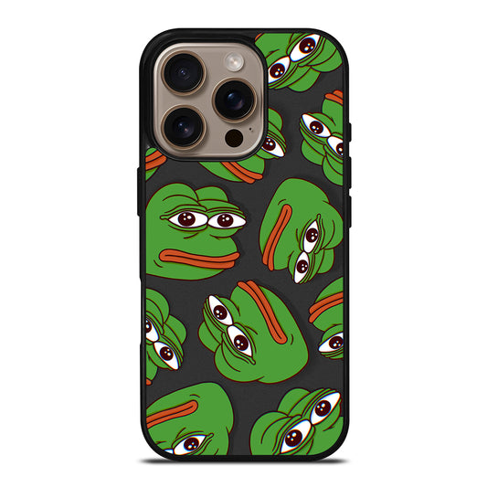PEPE THE SMUG FROG PATTERN 2 iPhone 16 Pro Case Cover