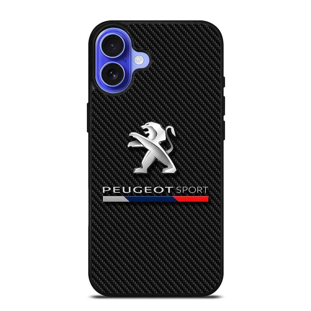 PEUGEOT CARBON CAR LOGO iPhone 16 Case Cover