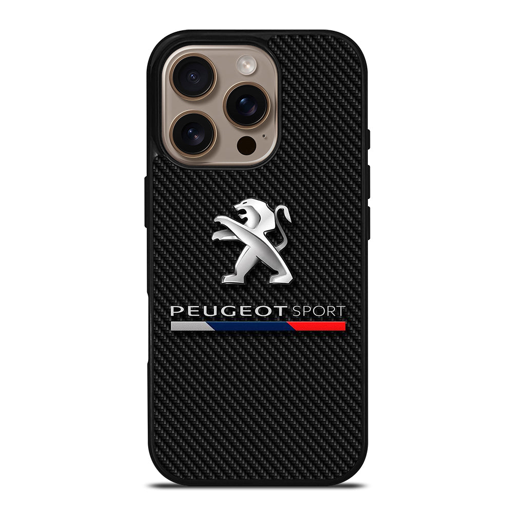 PEUGEOT CARBON CAR LOGO iPhone 16 Pro Case Cover
