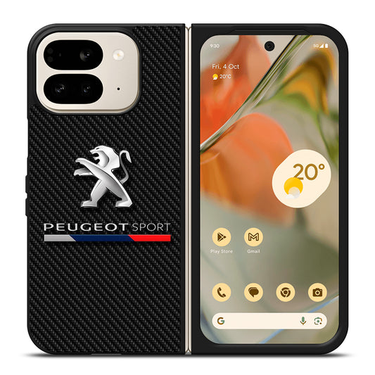PEUGEOT CARBON CAR LOGO Google Pixel 9 Pro Fold Case Cover
