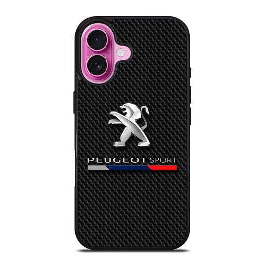 PEUGEOT CARBON CAR LOGO iPhone 16 Plus Case Cover