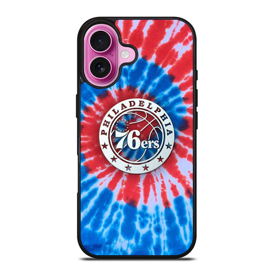 PHILADELPHIA 76ERS TIE DYE iPhone 16 Plus Case Cover
