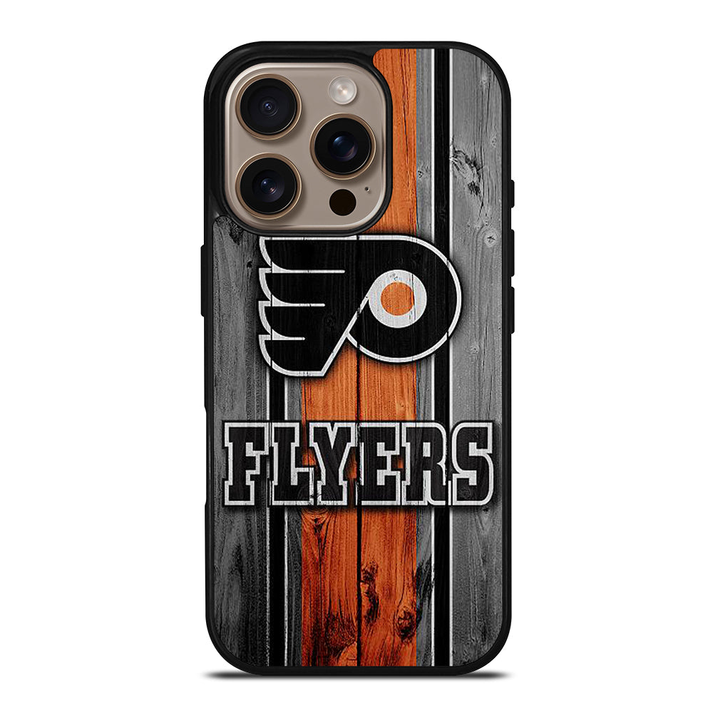 PHILADELPHIA FLYERS WOODEN LOGO iPhone 16 Pro Case Cover