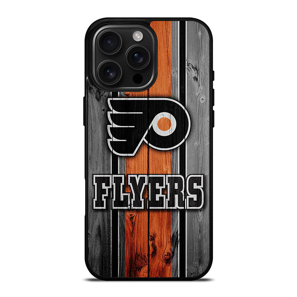 PHILADELPHIA FLYERS WOODEN LOGO iPhone 16 Pro Max Case Cover