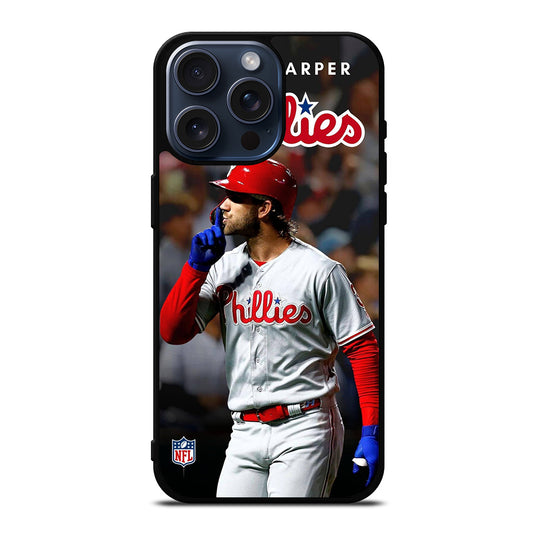 PHILADELPHIA PHILLIES BRYCE HARPER iPhone 15 Pro Max Case Cover