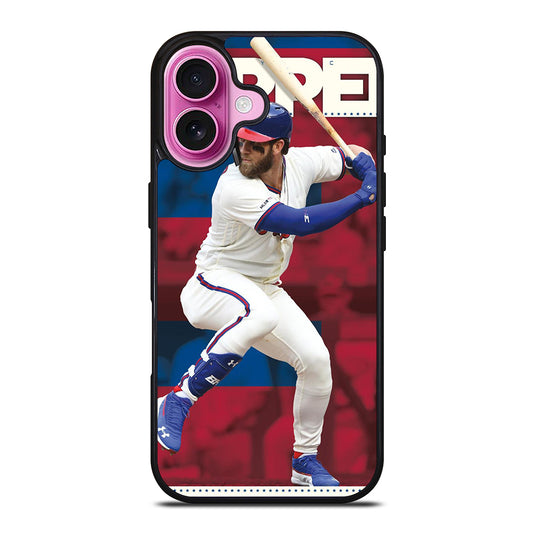 PHILADELPHIA PHILLIES BRYCE HARPER BASEBALL iPhone 16 Plus Case Cover