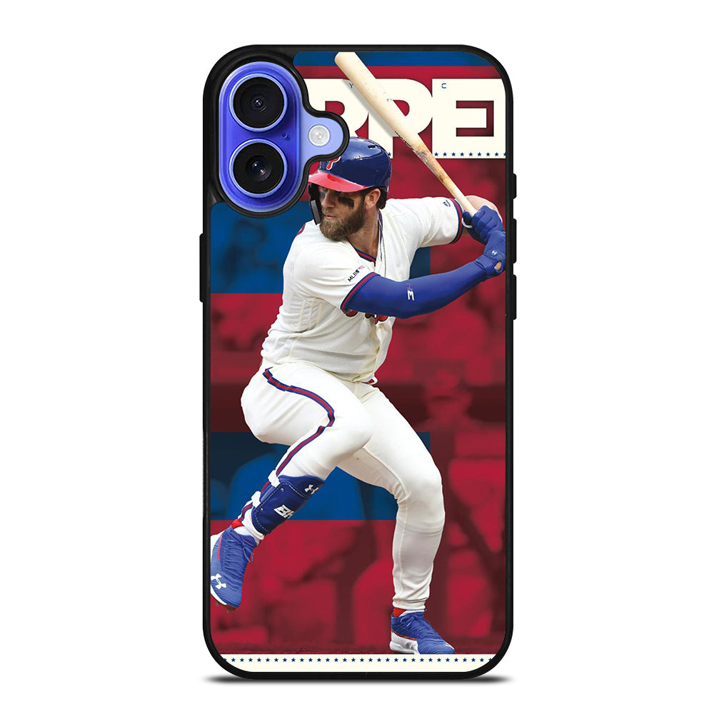 PHILADELPHIA PHILLIES BRYCE HARPER BASEBALL iPhone 16 Case Cover