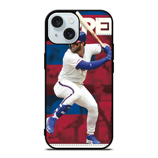 PHILADELPHIA PHILLIES BRYCE HARPER BASEBALL iPhone 15 Case Cover