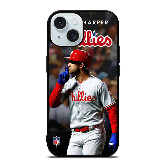 PHILADELPHIA PHILLIES BRYCE HARPER iPhone 15 Case Cover