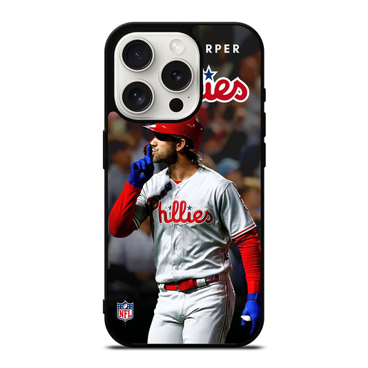 PHILADELPHIA PHILLIES BRYCE HARPER iPhone 15 Pro Case Cover