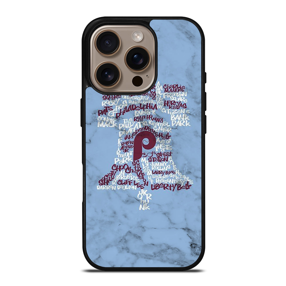 PHILADELPHIA PHILLIES MARBLE LOGO 2 iPhone 16 Pro Case Cover