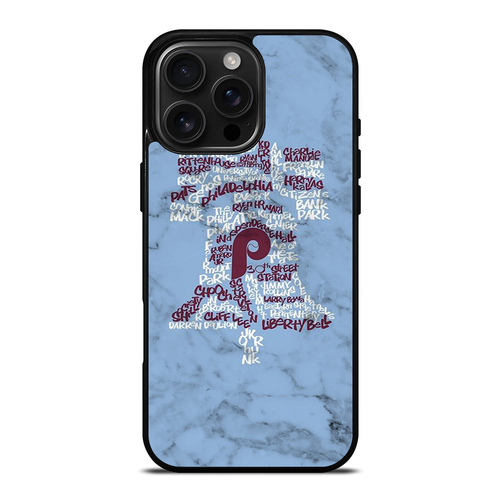 PHILADELPHIA PHILLIES MARBLE LOGO 2 iPhone 16 Pro Max Case Cover