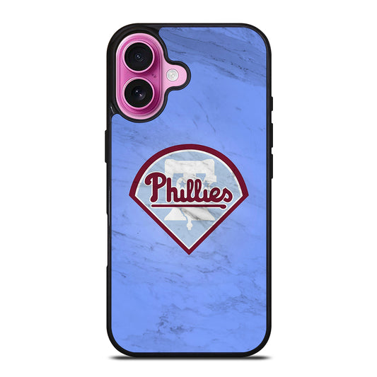 PHILADELPHIA PHILLIES MARBLE LOGO iPhone 16 Plus Case Cover