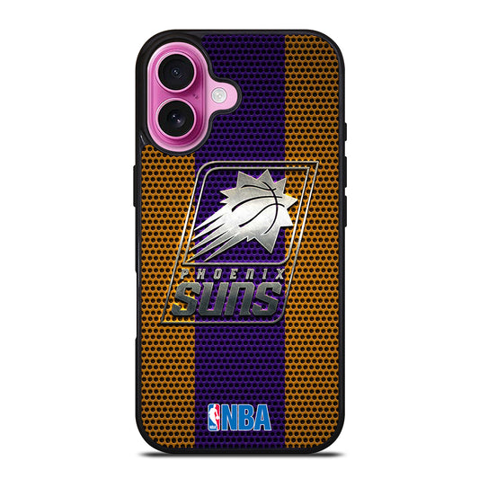PHOENIX SUNS NBA METAL LOGO iPhone 16 Plus Case Cover
