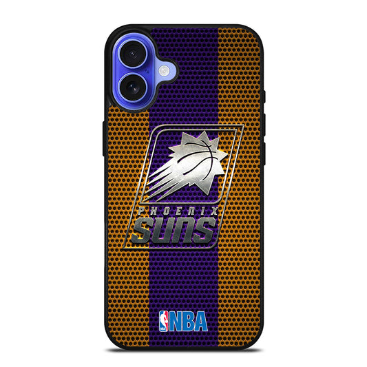 PHOENIX SUNS NBA METAL LOGO iPhone 16 Case Cover