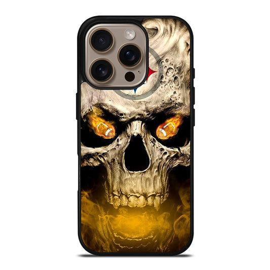 PITTSBURGH STEELERS SKULL LOGO iPhone 16 Pro Case Cover