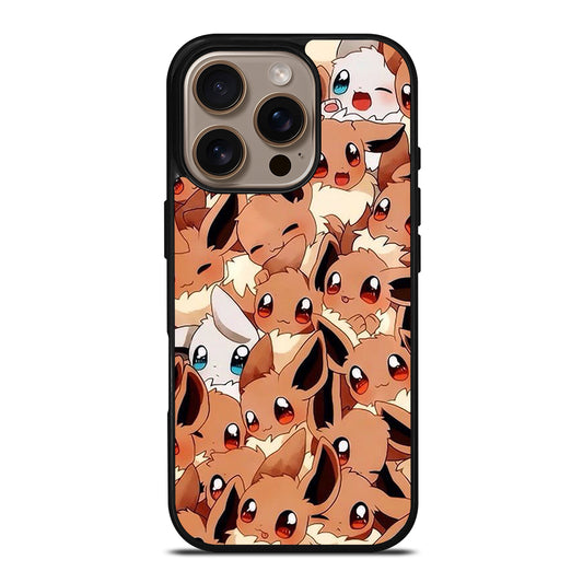 POKEMON EEVEE PATTERN iPhone 16 Pro Case Cover