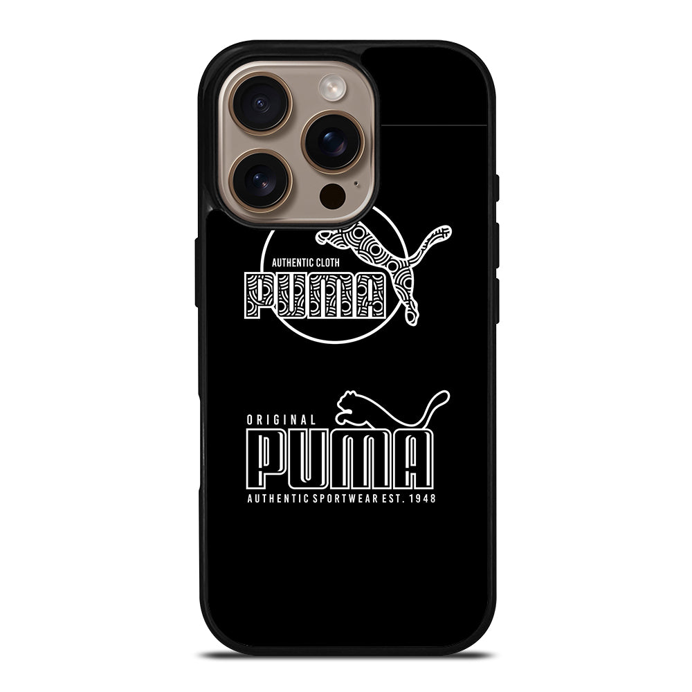 PUMA BLACK LOGO iPhone 16 Pro Case Cover