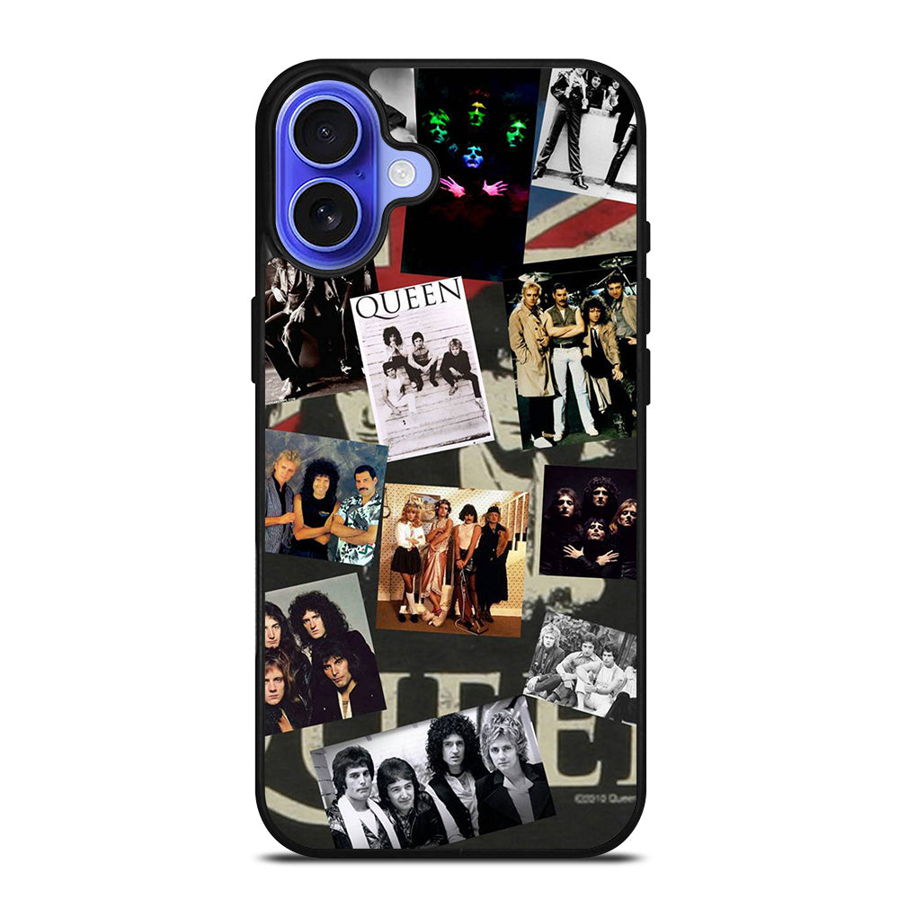 QUEEN BAND ROCK COLLAGE iPhone 16 Case Cover
