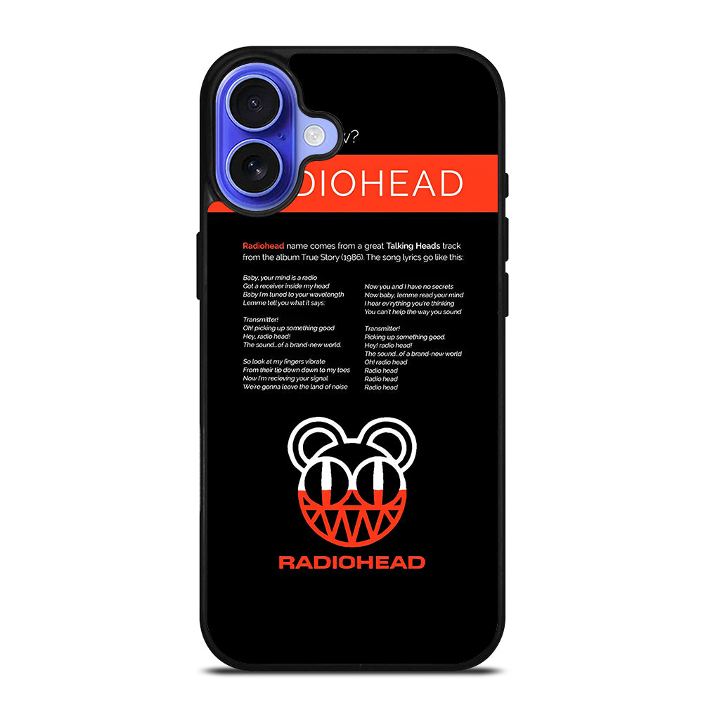 RADIOHEAD BAND LYRIC iPhone 16 Case Cover