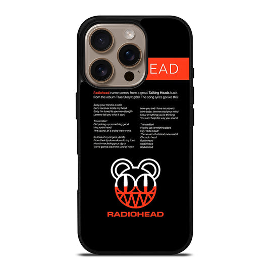 RADIOHEAD BAND LYRIC iPhone 16 Pro Case Cover