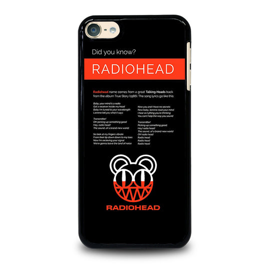 RADIOHEAD BAND LYRIC iPod Touch 6 Case Cover