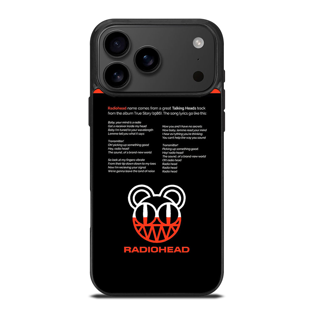 RADIOHEAD BAND LYRIC iPhone 17 Pro Max Case Cover