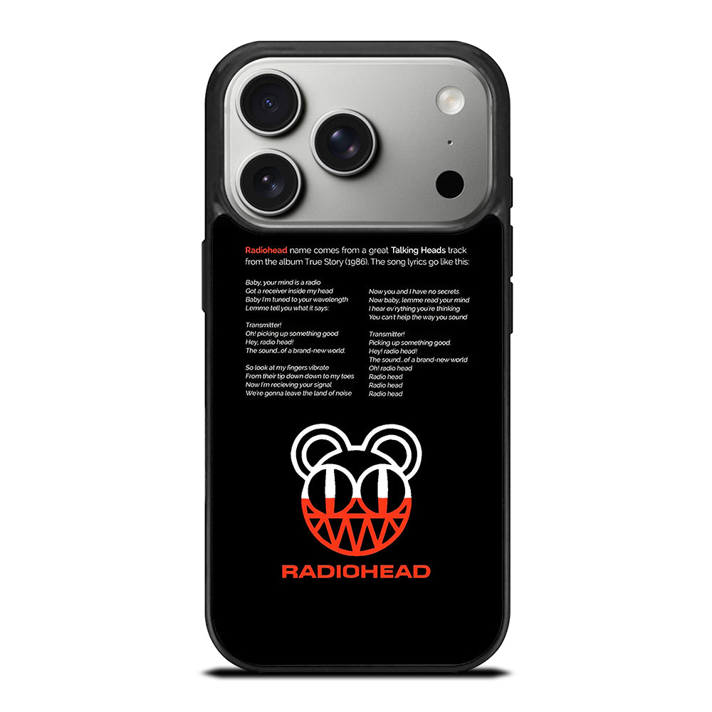 RADIOHEAD BAND LYRIC iPhone 17 Pro Case Cover