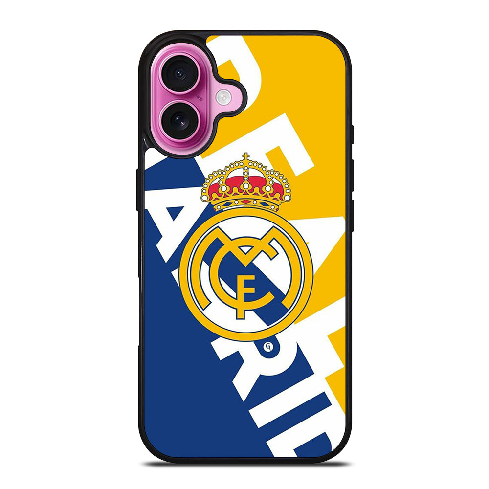 REAL MADRID FOOTBALL LOGO iPhone 16 Plus Case Cover