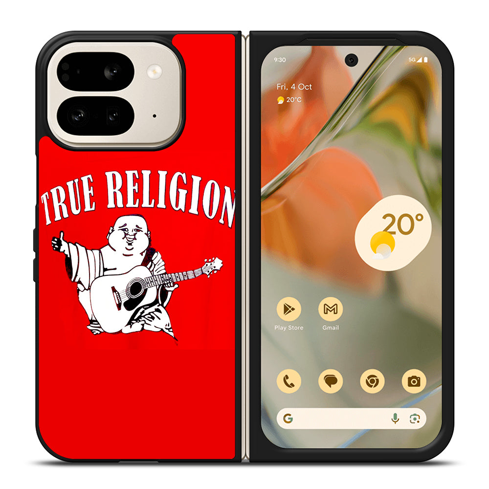 RED BIG BUDDHA TRUE RELIGION LOGO 2 Google Pixel 9 Pro Fold Case Cover