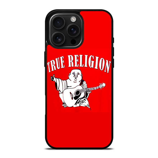 RED BIG BUDDHA TRUE RELIGION LOGO 2 iPhone 16 Pro Max Case Cover