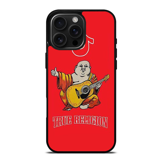 RED BIG BUDDHA TRUE RELIGION LOGO 3 iPhone 16 Pro Max Case Cover