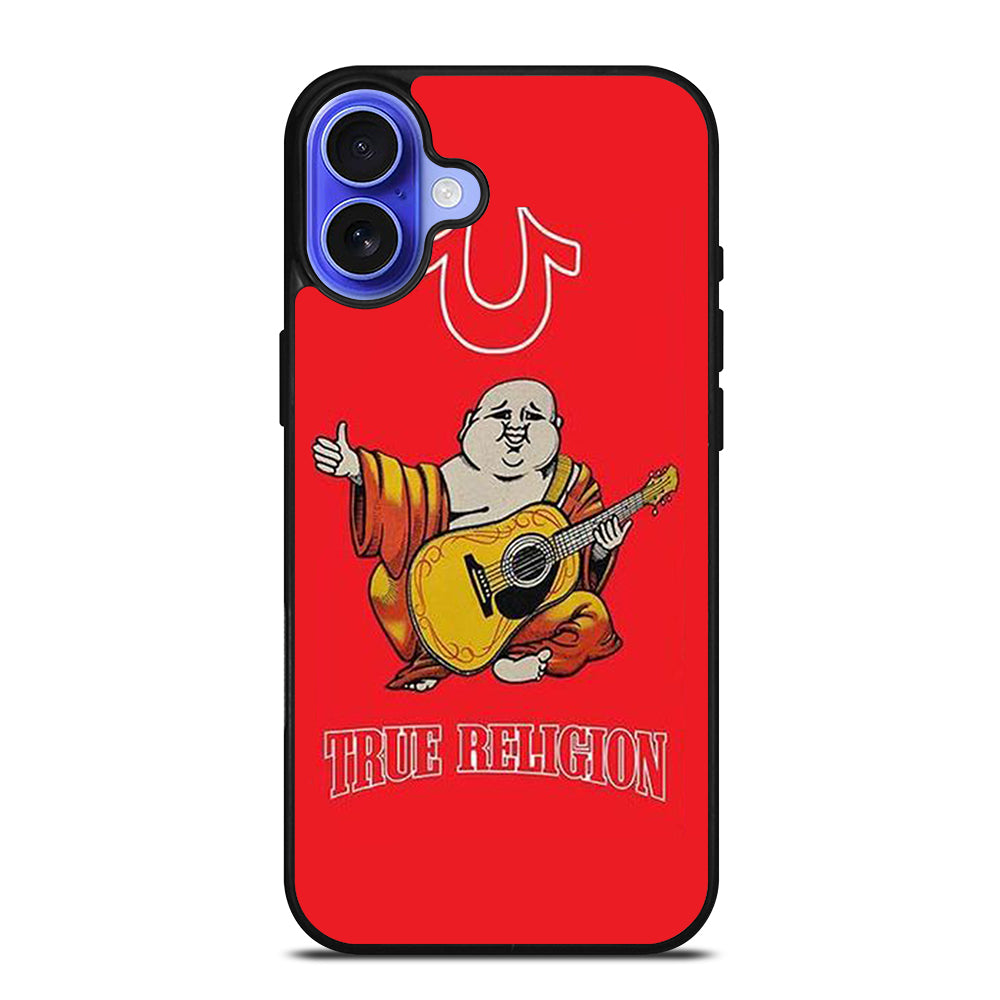 RED BIG BUDDHA TRUE RELIGION LOGO 3 iPhone 16 Case Cover