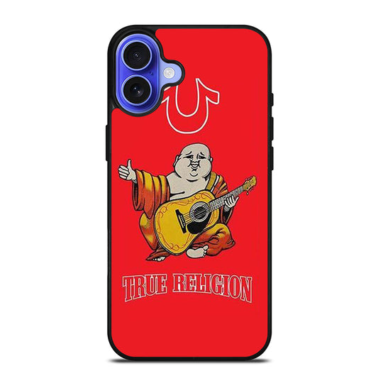 RED BIG BUDDHA TRUE RELIGION LOGO 3 iPhone 16 Case Cover