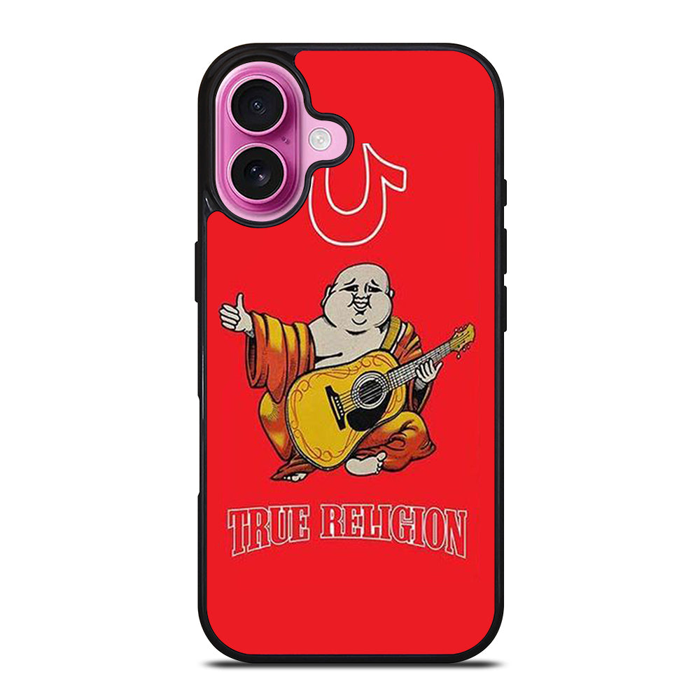 RED BIG BUDDHA TRUE RELIGION LOGO 3 iPhone 16 Plus Case Cover