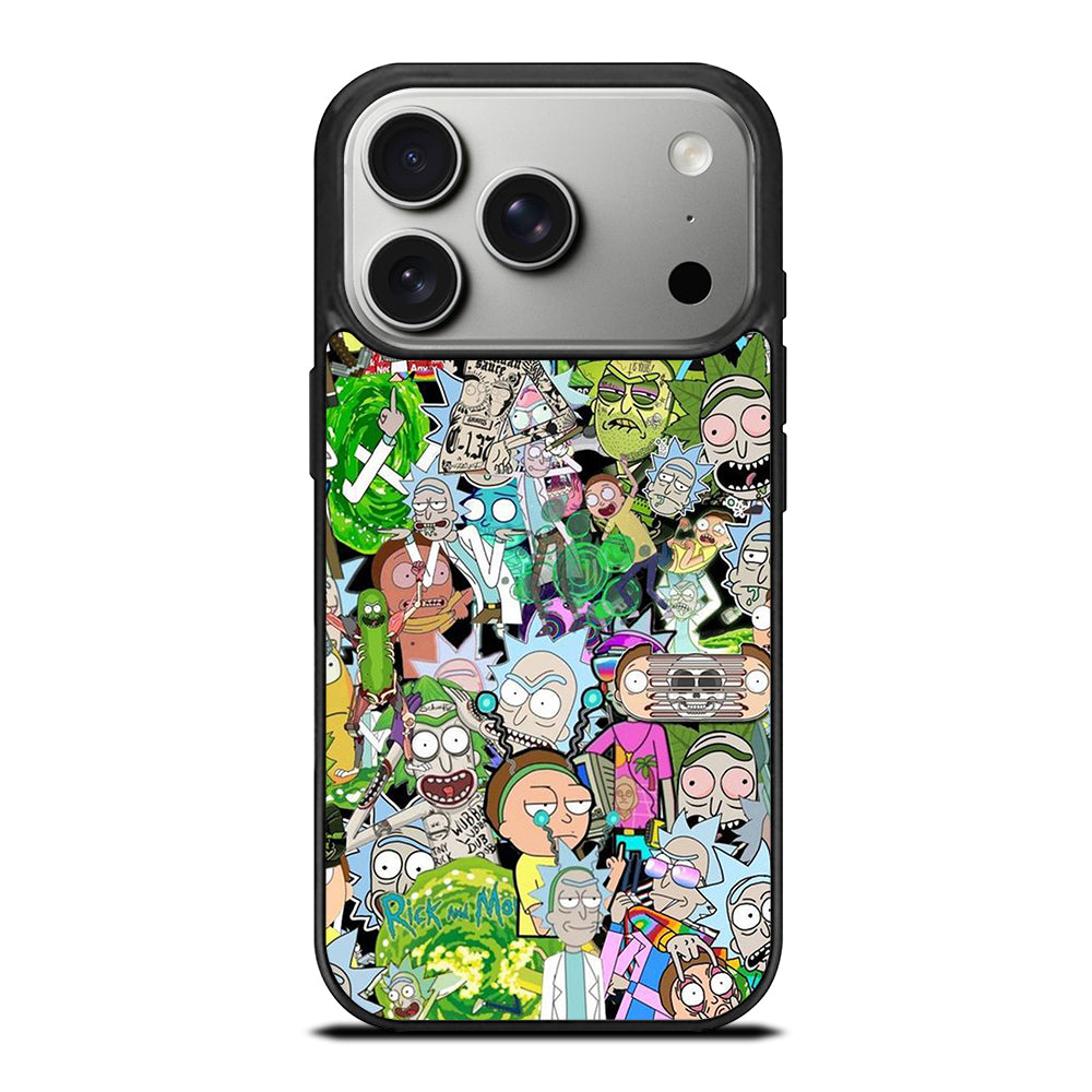 RICK AND MORTY COLLAGE CARTOON iPhone 17 Pro Case Cover