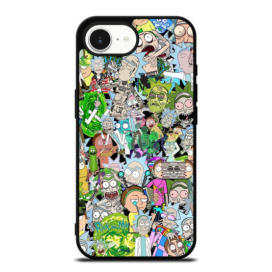 RICK AND MORTY COLLAGE CARTOON iPhone 16e Case Cover