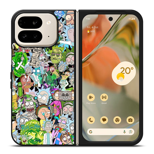RICK AND MORTY COLLAGE CARTOON Google Pixel 9 Pro Fold Case Cover