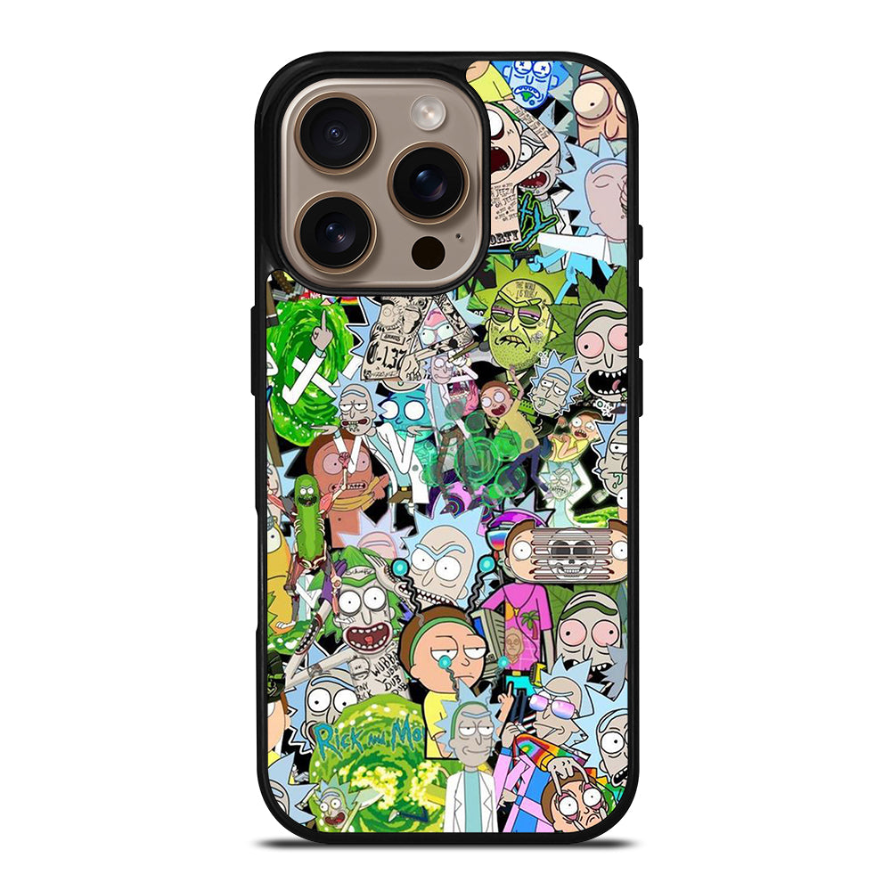 RICK AND MORTY COLLAGE CARTOON iPhone 16 Pro Case Cover