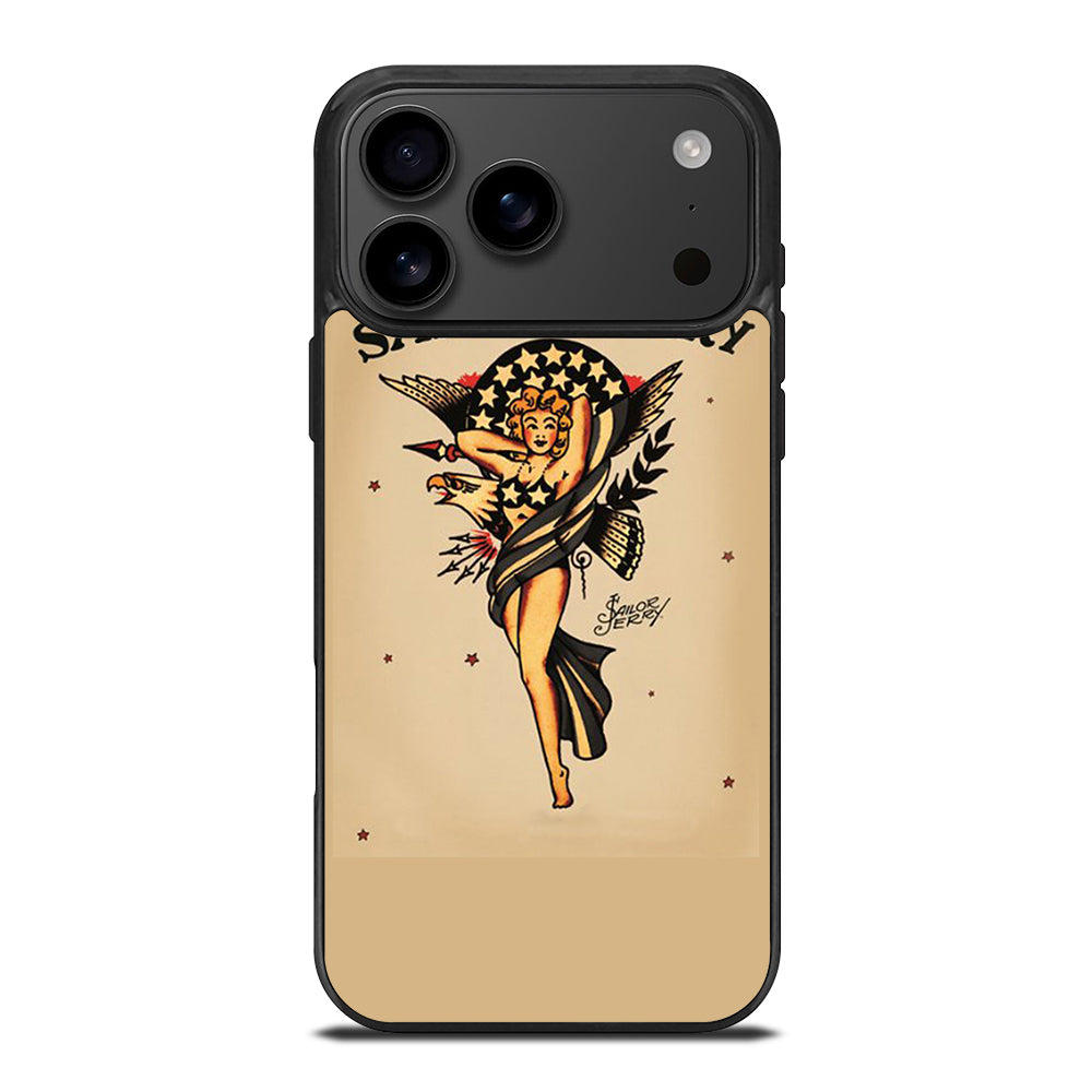 SAILOR JERRY SEXY GIRL ART iPhone 17 Pro Max Case Cover
