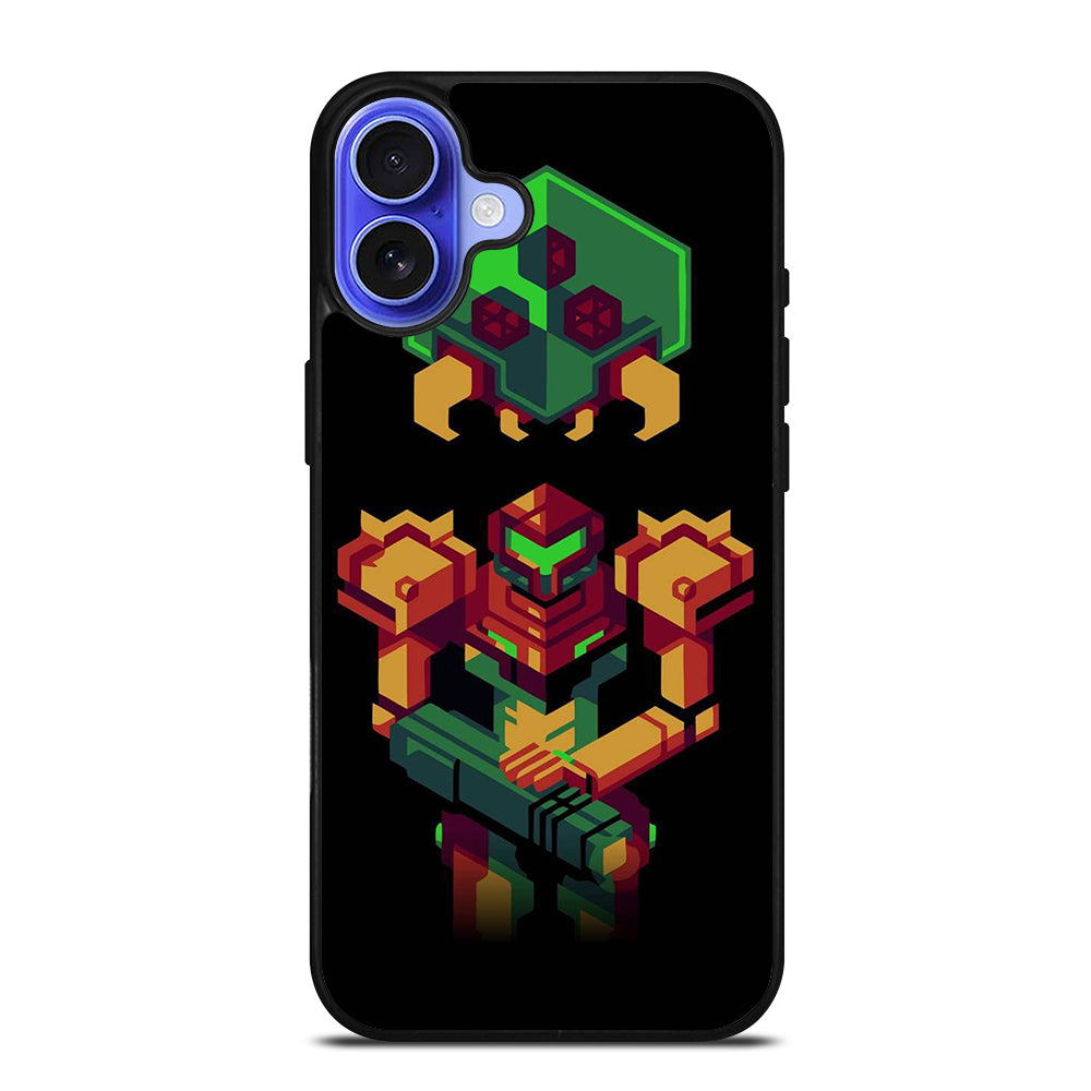 SAMUS ARAN METROID CAETOON 3 iPhone 16 Case Cover