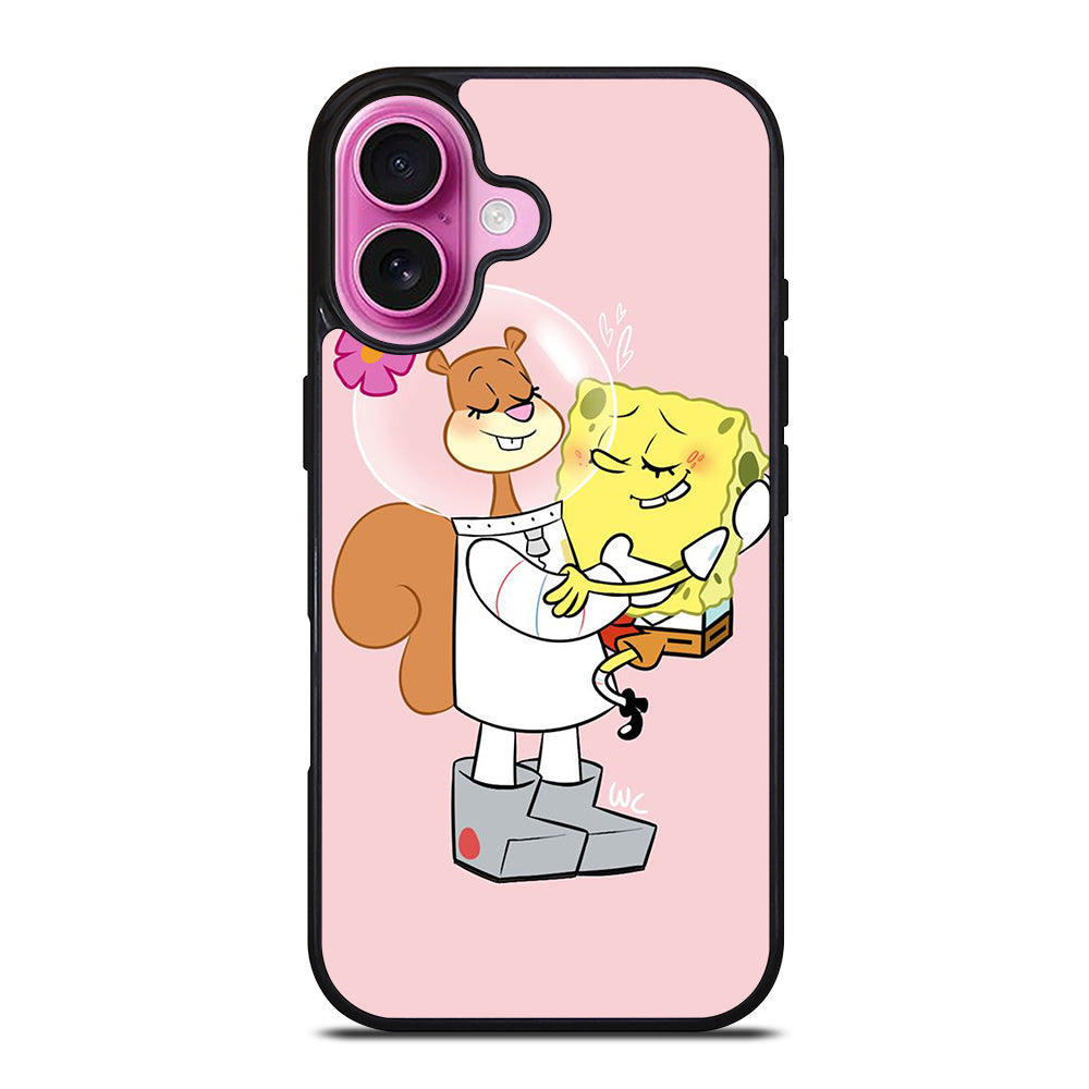 SANDY SQUIRREL AND SPONGEBOB iPhone 16 Plus Case Cover