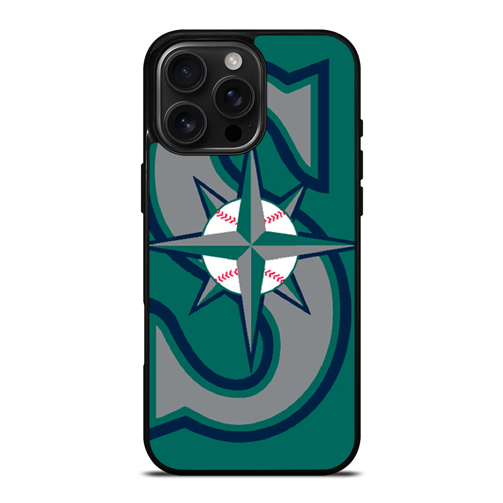 SEATTLE MARINERS MLB LOGO 3 iPhone 16 Pro Max Case Cover