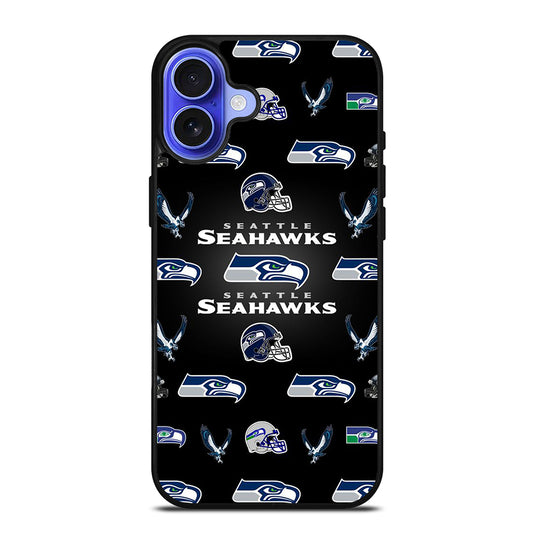 SEATTLE SEAHAWKS PATTERN iPhone 16 Case Cover