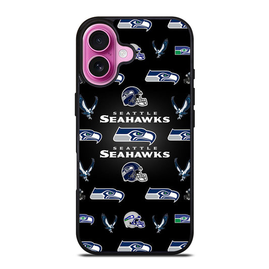 SEATTLE SEAHAWKS PATTERN iPhone 16 Plus Case Cover